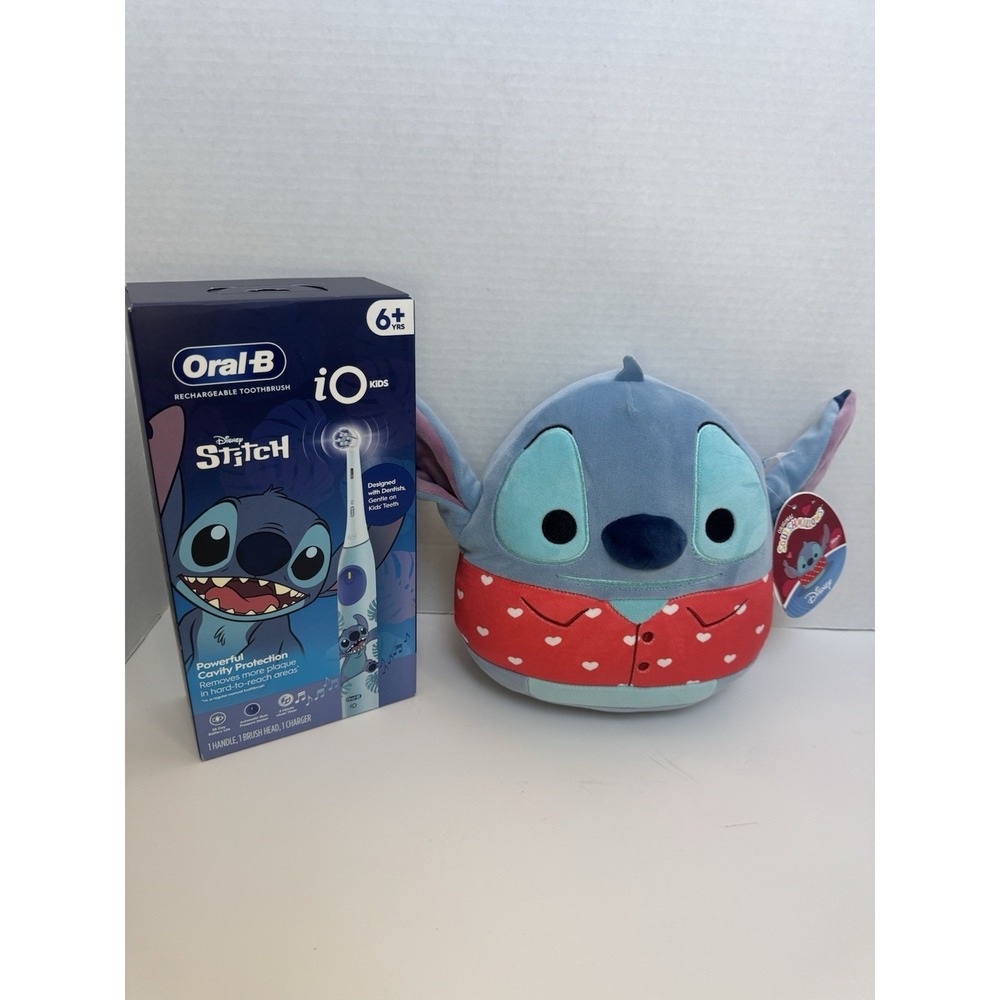 Oral-B iO Kids Stitch Limited Rechargeable Electric Toothbrush Plus Squishmallow